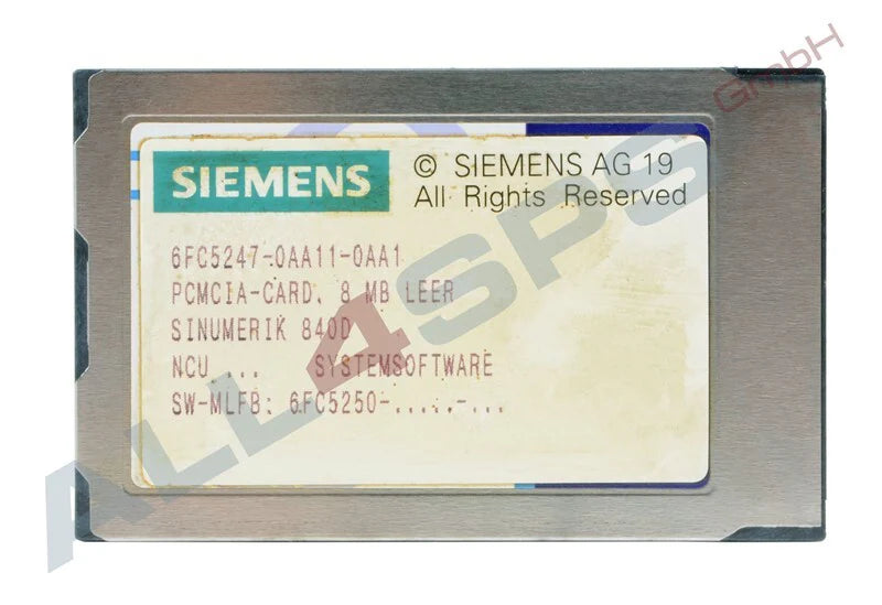 SINUMERIK 802D / 810D / 840D PC-CARD SEG